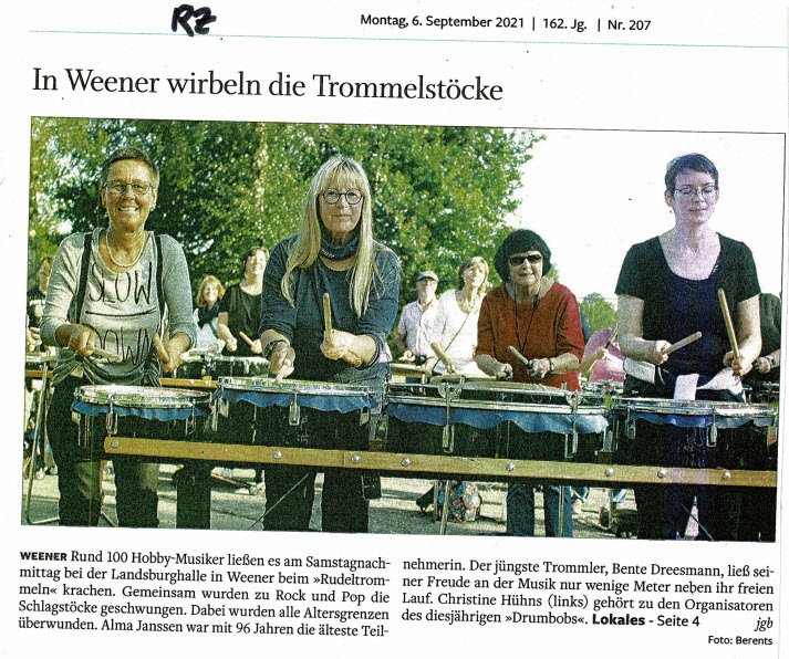 In Weener wirbeln die Trommelstöcke